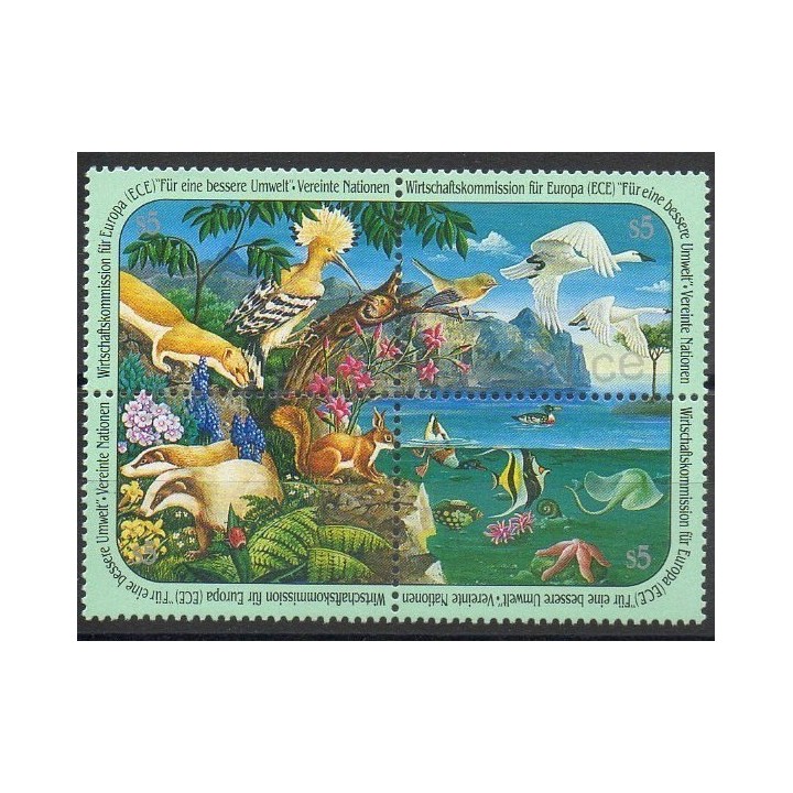 Timbres - Thème environnement - Nations Unies (ONU - Vienne) - 1991- No 118/121