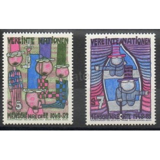 Timbres - Thème peinture - Nations Unies (ONU - Vienne) - 1983- No 36/37