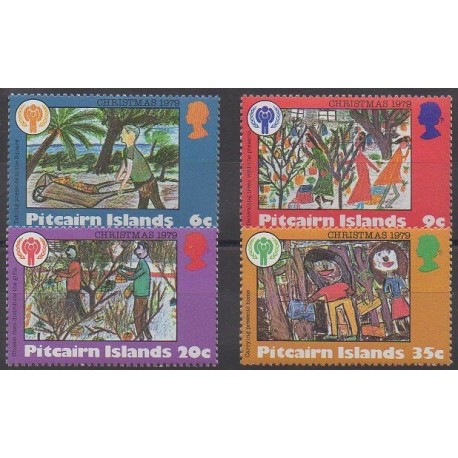 Pitcairn - 1979 - No 185/188 - Noël - Enfance - Dessins d'enfants