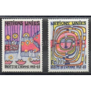 Timbres - Thème peinture - Nations Unies (ONU - Genève) - 1983- No 117/118