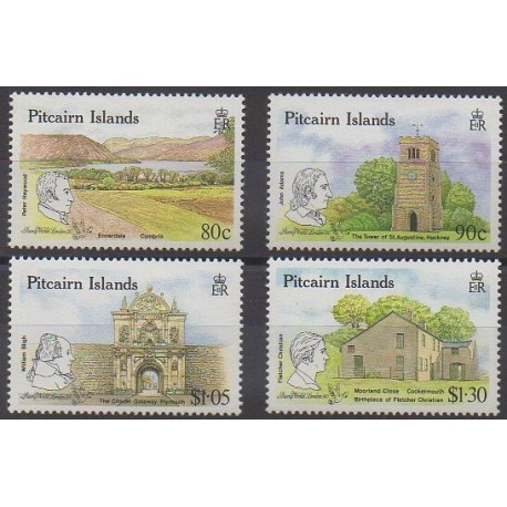Pitcairn - 1990 - Nb 343/346 - Monuments - Philately
