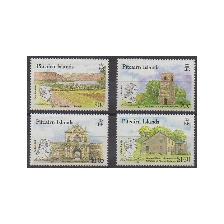 Pitcairn - 1990 - Nb 343/346 - Monuments - Philately