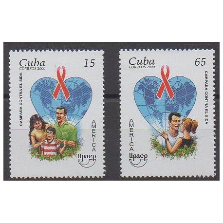 Cub. - 2000 - No 3902/3903 - Santé ou Croix-Rouge - Service postal