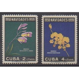 Cub - 1958 - No 496/497 - Noël - Orchidées