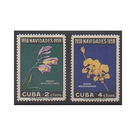 Cub. - 1958 - Nb 496/497 - Christmas - Orchids