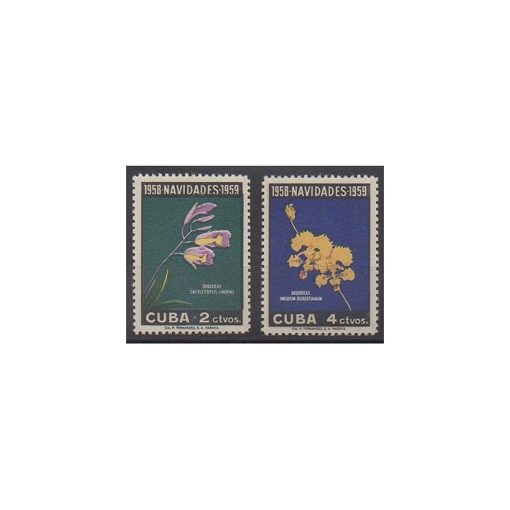 Cub - 1958 - No 496/497 - Noël - Orchidées