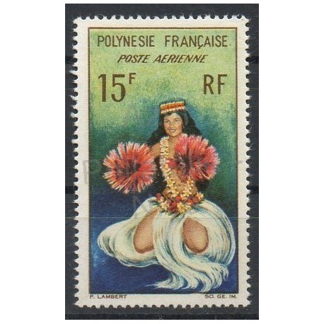 Polynésie - Poste aérienne - 1964 - No PA7 - Costumes 