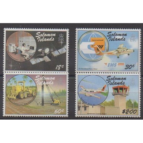 Solomon (Islands) - 1987 - Nb 634/637 - Transport - Telecommunications