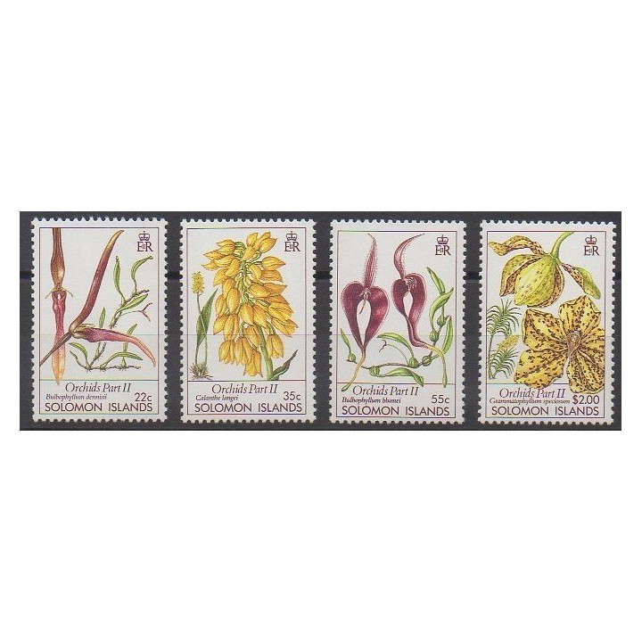 Solomon (Islands) - 1988 - Nb 666/669 - Orchids