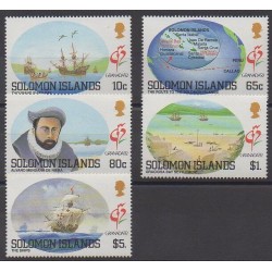 Solomon (Islands) - 1992 - Nb 739/743 - Boats