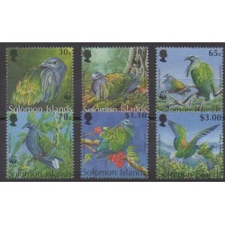 Salomon (Iles) - 1993 - No 798/803 - Oiseaux - Espèces menacées - WWF