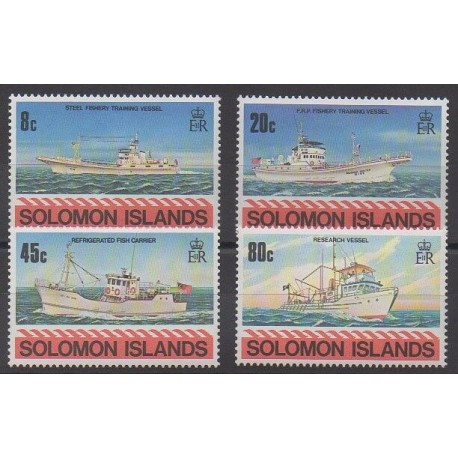 Solomon (Islands) - 1980 - Nb 402/405 - Boats
