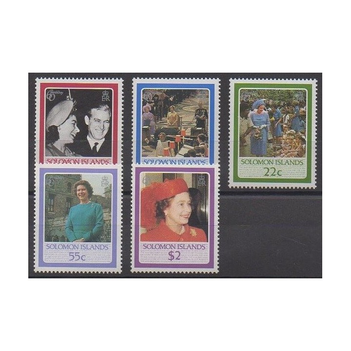 Salomon (Iles) - 1986 - No 547/551 - Royauté - Principauté