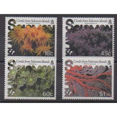 Solomon (Islands) - 1987 - Nb 605/608 - Sea animals