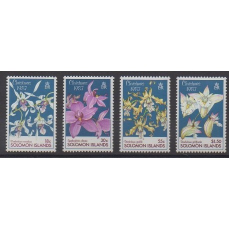 Salomon (Iles) - 1987 - No 630/633 - Noël - Orchidées