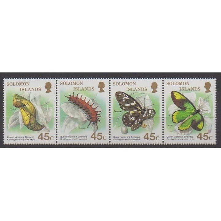 Solomon (Islands) - 1987 - Nb 638/641 - Insects