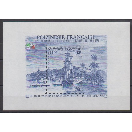Polynésie - Blocs et feuillets - 1985 - No BF11 - Navigation - Philatélie