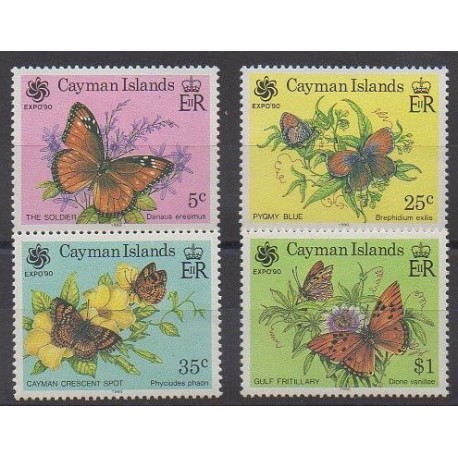 Caïmans (Iles) - 1990 - No 665/668 - Insectes - Exposition