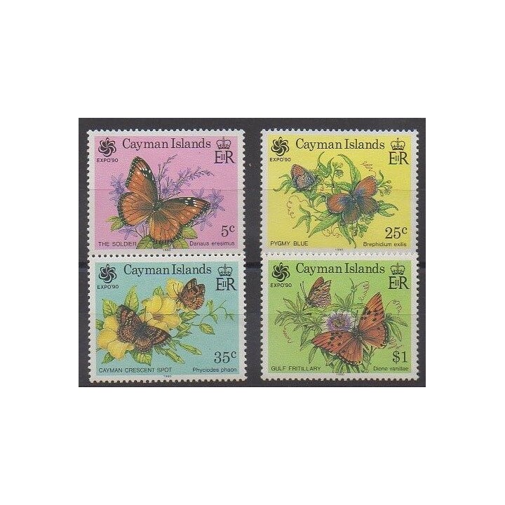 Caïmans (Iles) - 1990 - No 665/668 - Insectes - Exposition