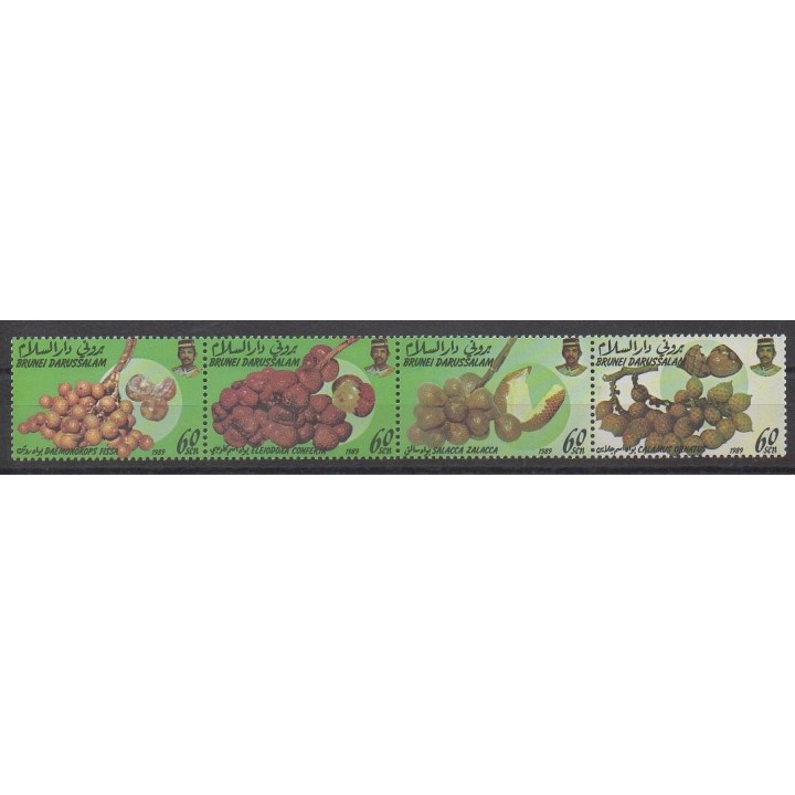 Brunei - 1989 - No 415A/415D - Fruits ou légumes