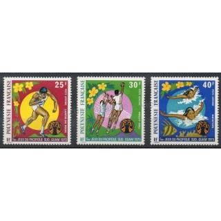 Timbres - Thème sports divers - Polynésie - Poste aérienne - 1975- No PA93/PA95