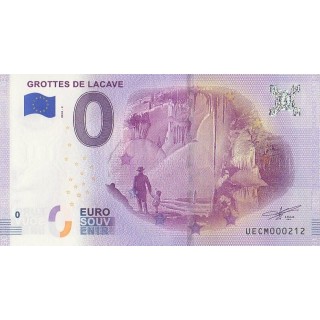 Billet souvenir touristique - 2018-2 - Grottes de Lacave - (Lot)