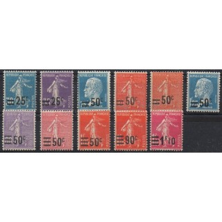 Timbres  - France - Poste - 1926 - No 217/228