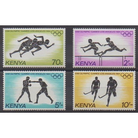 Kenya - 1984 - No 293/296 - Jeux Olympiques d'été