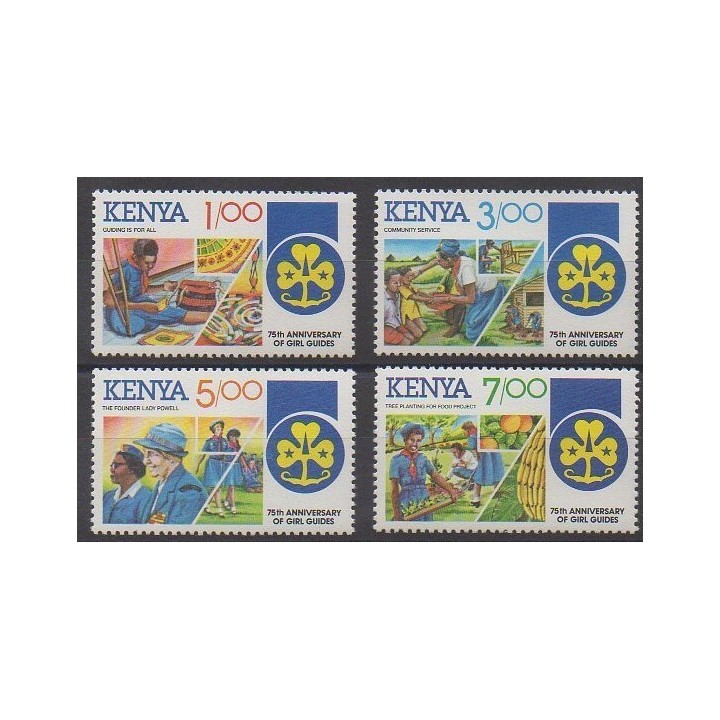 Kenya - 1985 - No 323/326 - Scoutisme