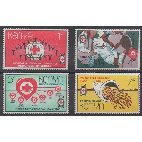 Kenya - 1985 - No 327/330 - Santé ou Croix-Rouge