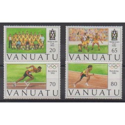 Vanuatu - 1992 - No 891/894 - Football - Jeux Olympiques d'été