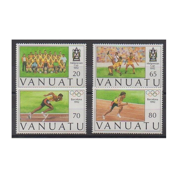 Vanuatu - 1992 - No 891/894 - Football - Jeux Olympiques d'été