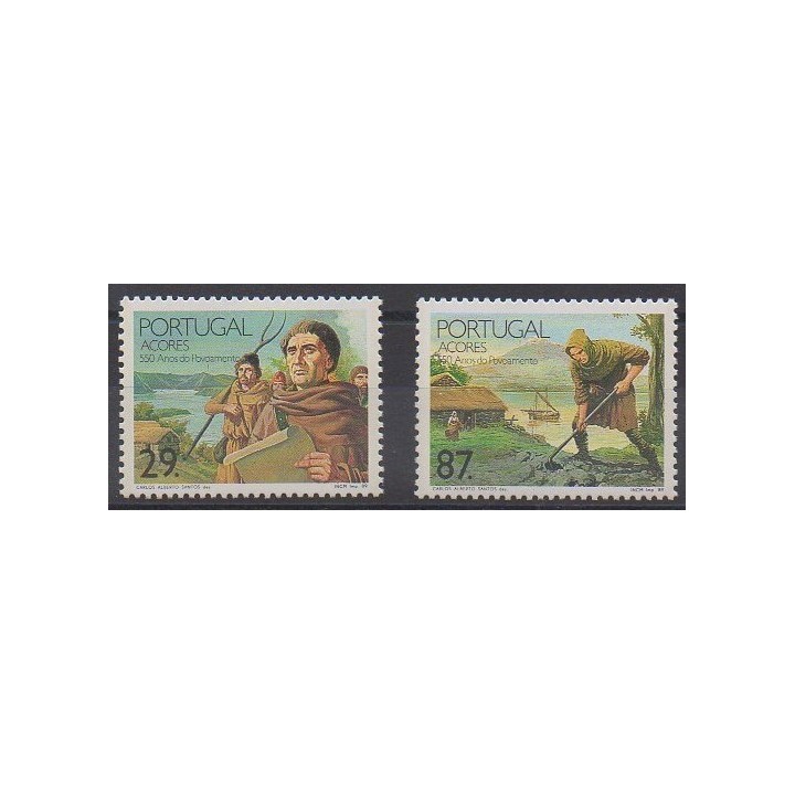 Portugal (Azores) - 1989 - Nb 393/394 - Various Historics Themes