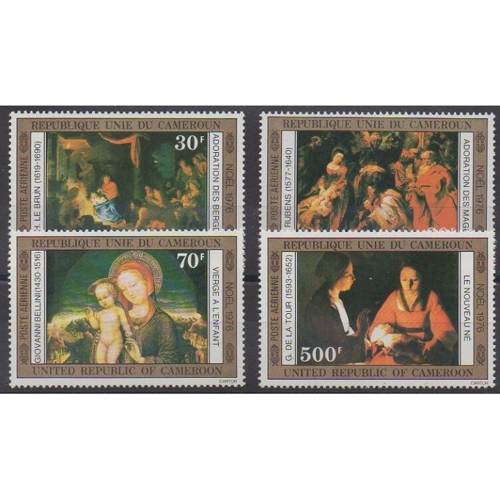 Cameroon - 1976 - Nb PA250/PA253 - Paintings - Christmas