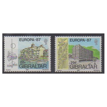 Gibraltar - 1987 - Nb 530/531 - Architecture - Europa