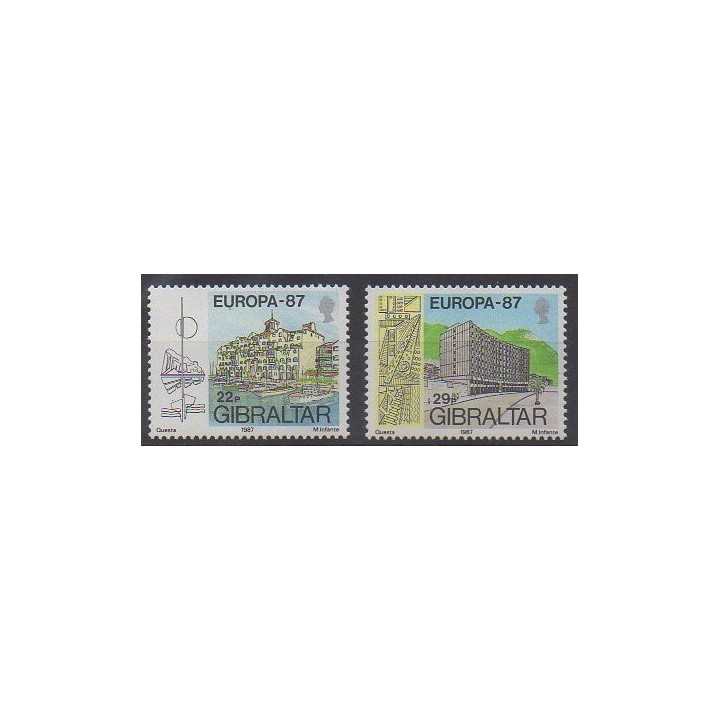 Gibraltar - 1987 - No 530/531 - Architecture - Europa