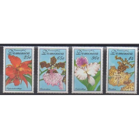 Dominique - 1994 - Nb 1636/1639 - Orchids