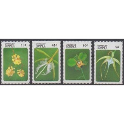 Dominique - 1989 - No 1125/1128 - Orchidées