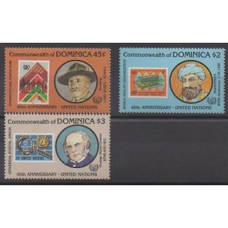 Dominique - 1985 - No 878/880 - Nations unies