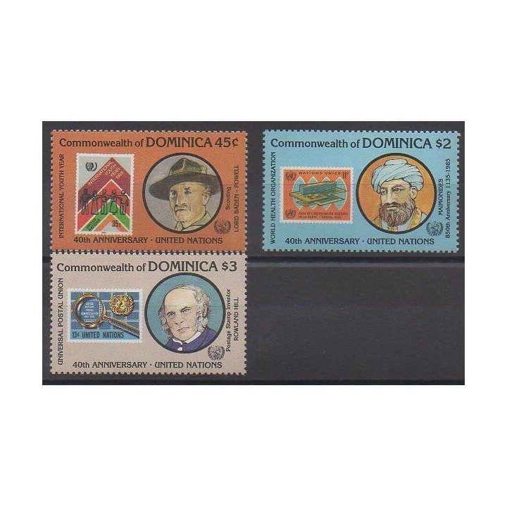Dominique - 1985 - No 878/880 - Nations unies