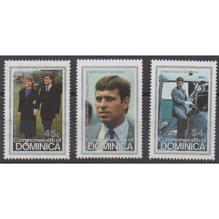 Dominique - 1986 - No 915/917 - Royauté - Principauté
