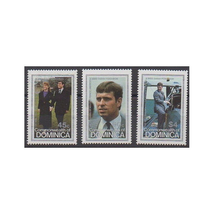 Dominique - 1986 - No 915/917 - Royauté - Principauté
