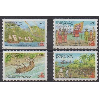 Dominique - 1987 - No 974/977 - Christophe Colomb