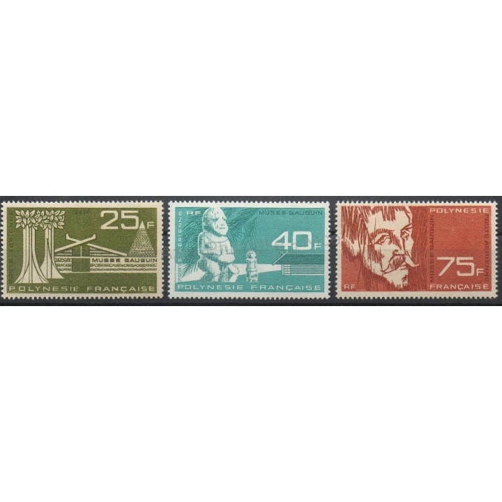 Timbres - Thème art divers - Polynésie - Poste aérienne - 1965- No PA11/PA13