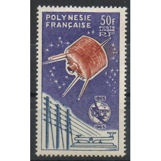 Timbres - Thème espace - Polynésie - Poste aérienne - 1965- No PA 10