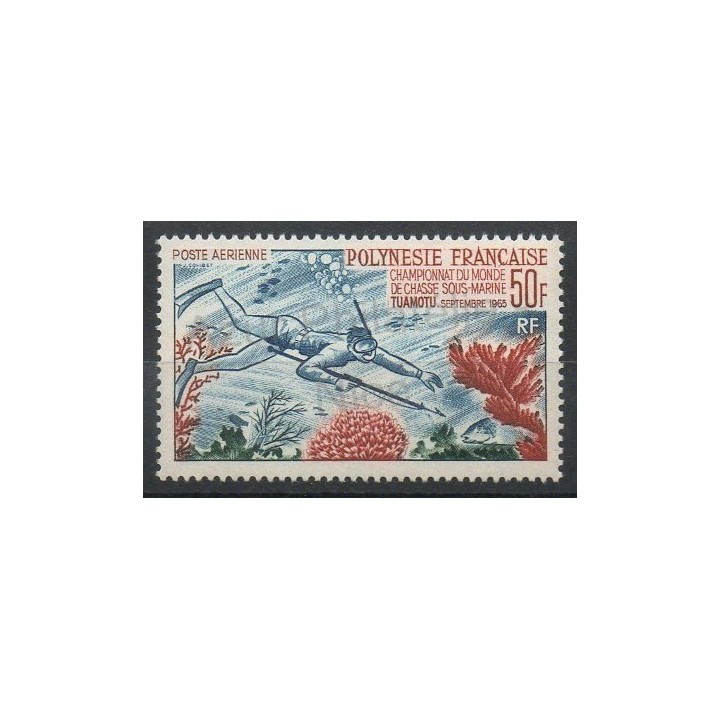 Stamps - Theme sea life - Polynesia - Airmail - 1965- Nb PA 14