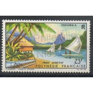Timbres - Thème bateaux - Polynésie - Poste aérienne - 1964- No PA 9
