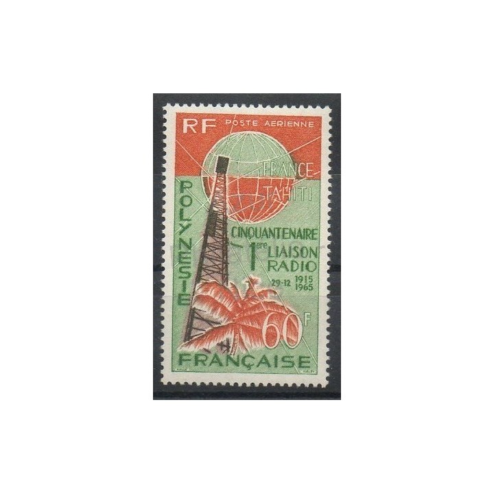 Timbres - Thème sciences et techniques - Polynésie - Poste aérienne - 1966- No PA 16
