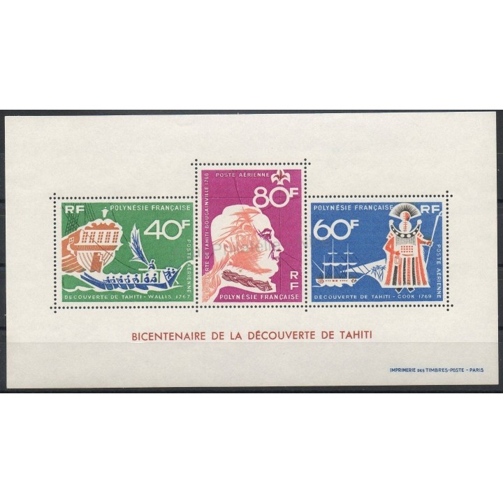 Stamps - Theme various historics themes - Polynesia - Airmail - 1968- Nb BF 1