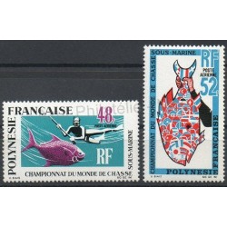 Polynésie - Poste aérienne - 1969 - No PA29/PA30 - Poissons